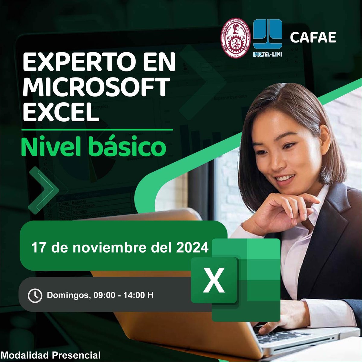 capacitainictel's tweet image. 🎉 50% de descuento en todos los cursos de CAFAE INICTEL-UNI 🎉

📢Excel Básico-presencial📢
📆Inicio: 17/11/24.
⏰ Horario:Dom 09:00H-14:00H
Información: bit.ly/4ewlS0A

¡Reserva tu lugar ahora!
#Excel #AprendeExcel #HojasDeCálculo #CursoRemoto #INICTELUNI
