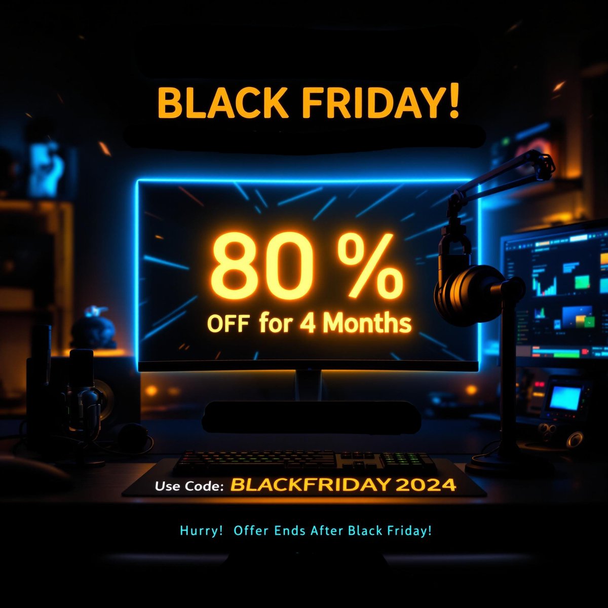 📢 ¡Black Friday ha llegado a OverlayOn!
🎥 Descuento del 80% durante 4 meses en tus herramientas de streaming favoritas.
💥 Usa el código: BLACKFRIDAY2024 antes de que acabe el Black Friday.
👉 ¡No dejes pasar esta oportunidad única!

#Streaming #BlackFriday #Descuento