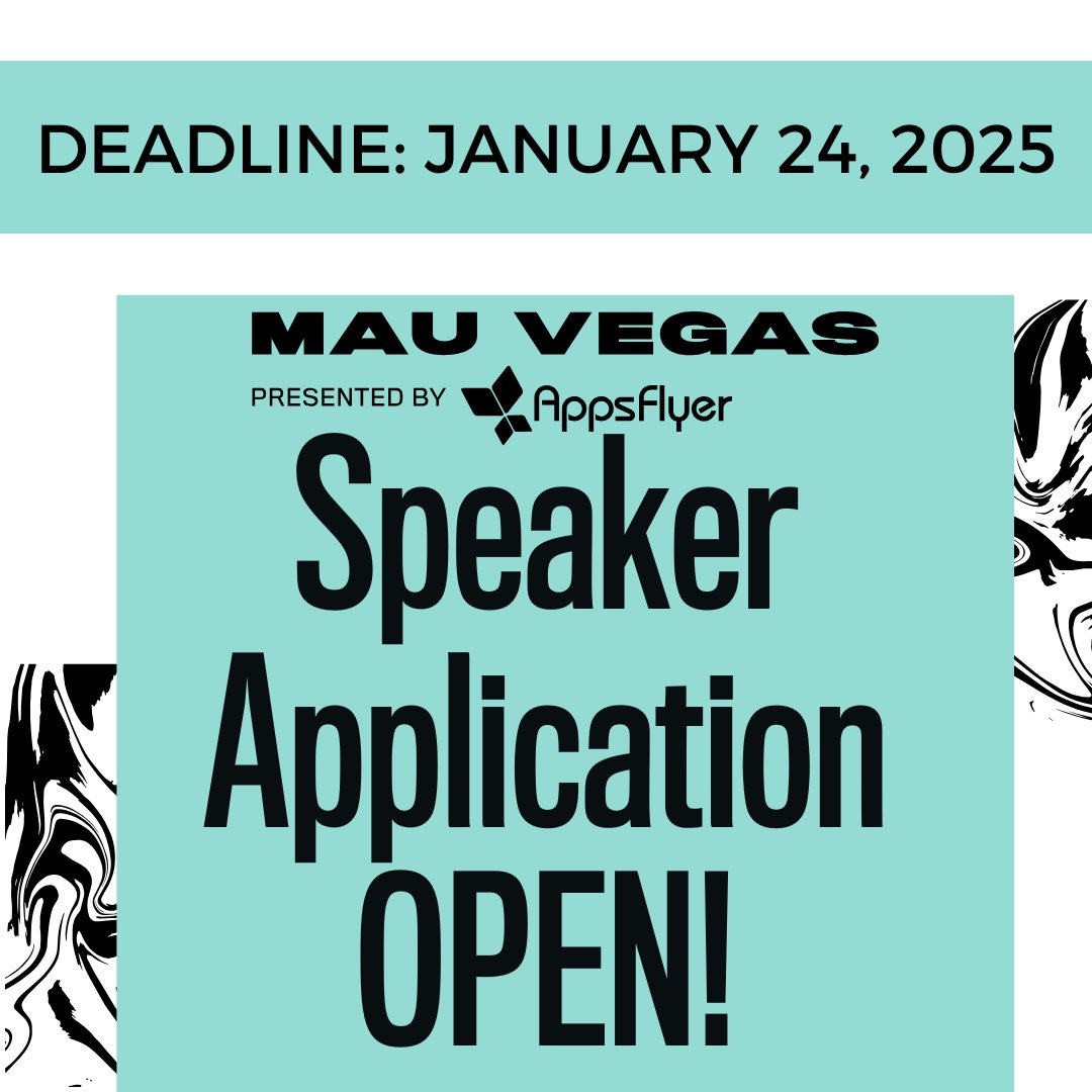 mauvegas_'s tweet photo. Apply Now! The MAU Vegas 2025 speaker application is now open. We're looking for insights from the brightest minds in mobile marketing!

Deadline to Apply: January 24, 2025

Apply Now here: https://t.co/15AhCL1DqD 

Join us - It's Your Move! https://t.co/QgCBIfBKH1