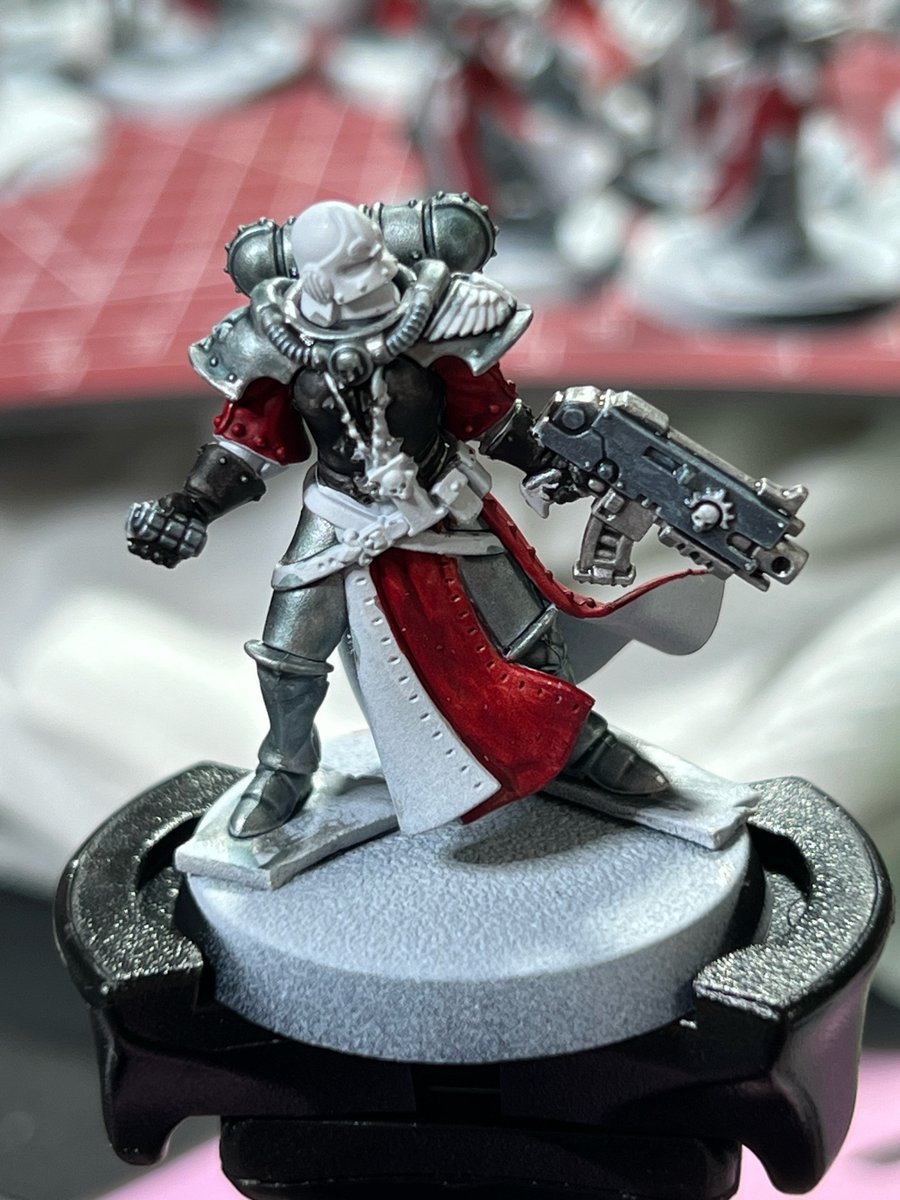 mayobukkake's tweet photo. One of my heavily ‘work-in-progress’ Sisters so you can see the blue metal color scheme of my army. https://t.co/cc4kN9bmwT