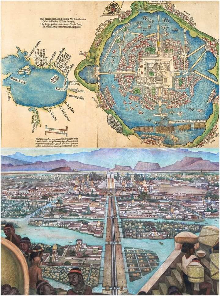 Tenochtitlán (not to be confused with Teotihuacan) was one of the greatest cities in history and must have been a sight to behold in its day. It was founded by the Mexica people in c. AD 1325. According to legend, the Mexica people had a vision of an eagle eating a snake on top