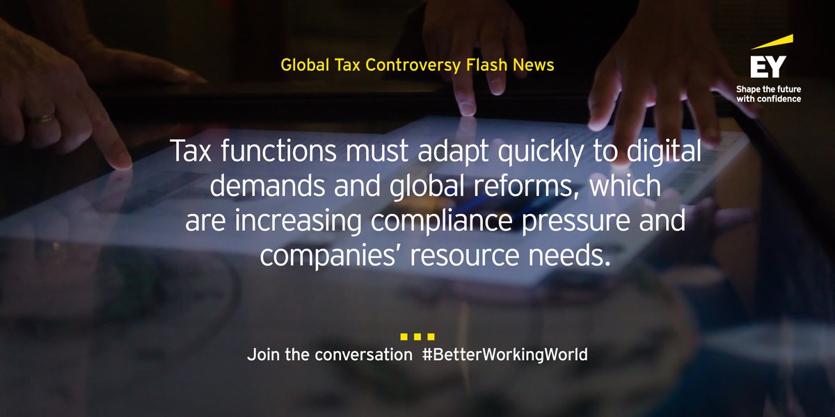 Tax functions are facing a digital compliance revolution. The latest #EYTFOsurvey shows a surge in government requests for real-time data. 
Plus, #OECD reforms are upping the stakes for tax controversy. go.ey.com/40Kbdee

#FutureOfTax
