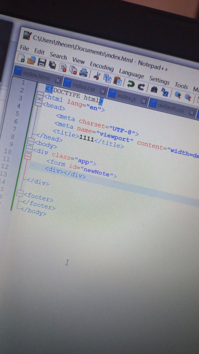 nwoloti's tweet image. Day 1 of #codingafterwork
Making a note app inspired by manifesting on the 11th of November and Smthmind.com as a way to relearn basic HTML etc.... it&apos;s only up from here.... can&apos;t wait to add fun little functionality