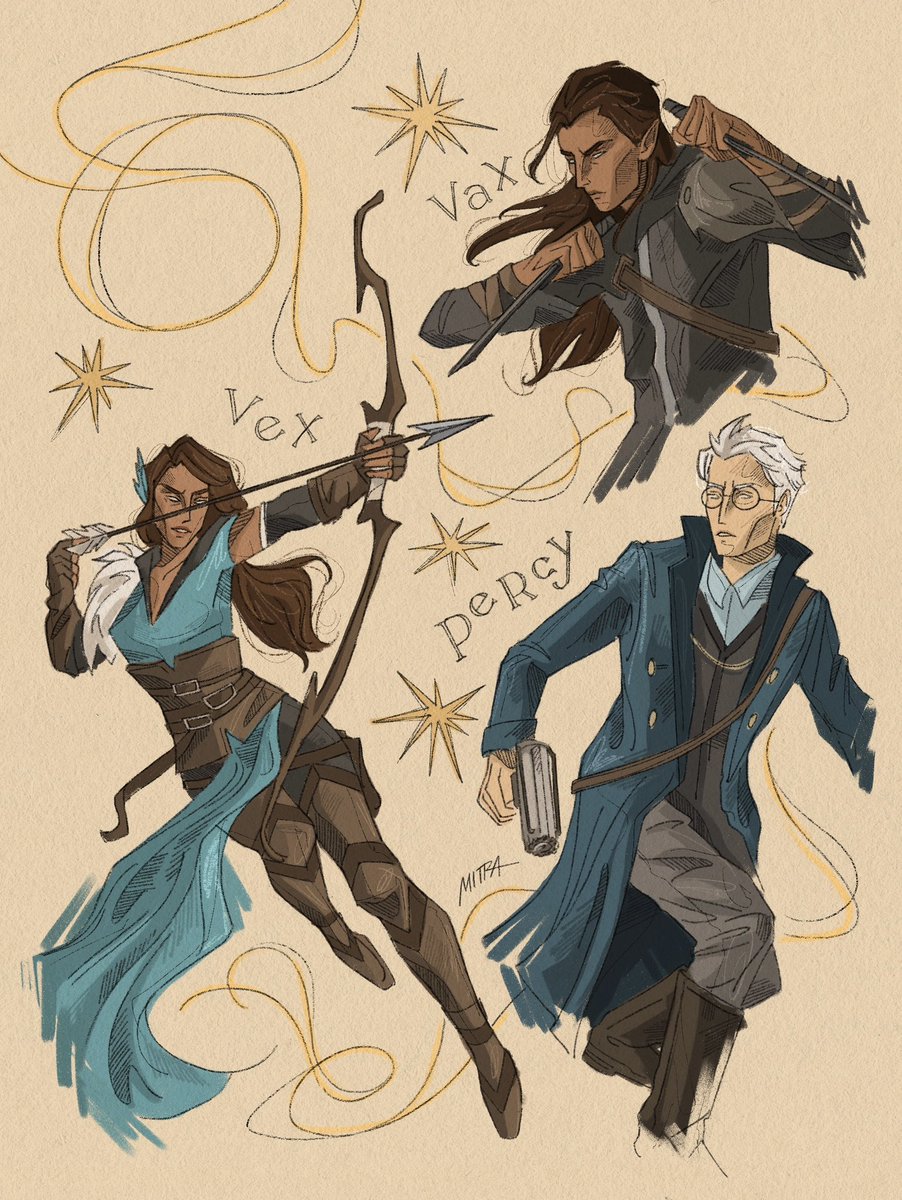 mitrakats's tweet image. Character sketches
#lovm #voxmachina #legendofvoxmachina #percyderolo #vexahlia #vaxildan #CriticalRole #CriticalRoleArt #dnd #dndart