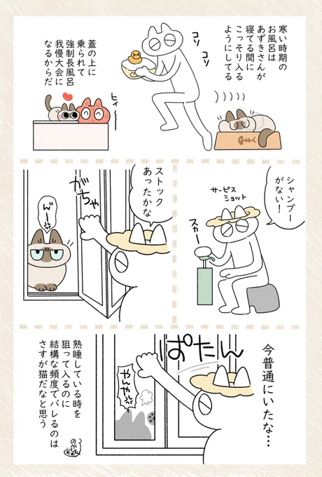 お風呂攻防戦 #シャム猫あずきさんは世界の中心 