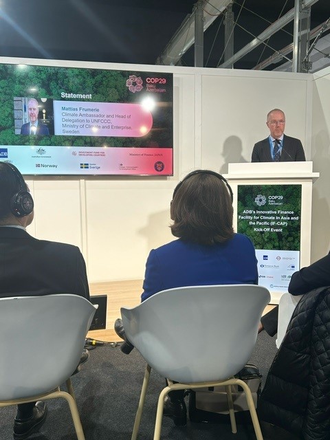 Sida (@sida) on Twitter photo Sweden, through <a href="/Sida/">Sida</a> is actively considering to join IF-CAP, which is a true co-creation to leverage the Asian Development Bankâs balance sheet to accelerate and scale climate finance in Asia and the Pacific. <a href="/ADB_HQ/">Asian Development Bank</a> <a href="/JakobGranit/">Jakob Granit</a> #COP29 #COP29Baku #TeamSweden Sweden, through <a href="/Sida/">Sida</a> is actively considering to join IF-CAP, which is a true co-creation to leverage the Asian Development Bankâs balance sheet to accelerate and scale climate finance in Asia and the Pacific. <a href="/ADB_HQ/">Asian Development Bank</a> <a href="/JakobGranit/">Jakob Granit</a> #COP29 #COP29Baku #TeamSweden