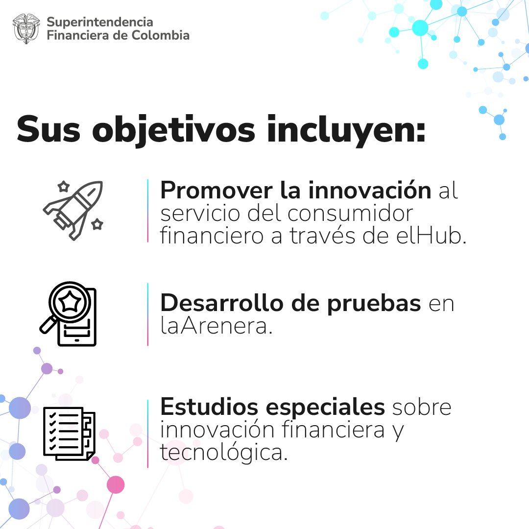 SFCsupervisor's tweet photo. ¿Qué es #InnovaSFC?
Es el grupo de trabajo de la Superfinanciera que impulsa la innovación financiera y tecnológica en Colombia. Descubre cómo estamos transformando el sector financiero con #elHub y #laArenera. https://t.co/fYKS93xKFs