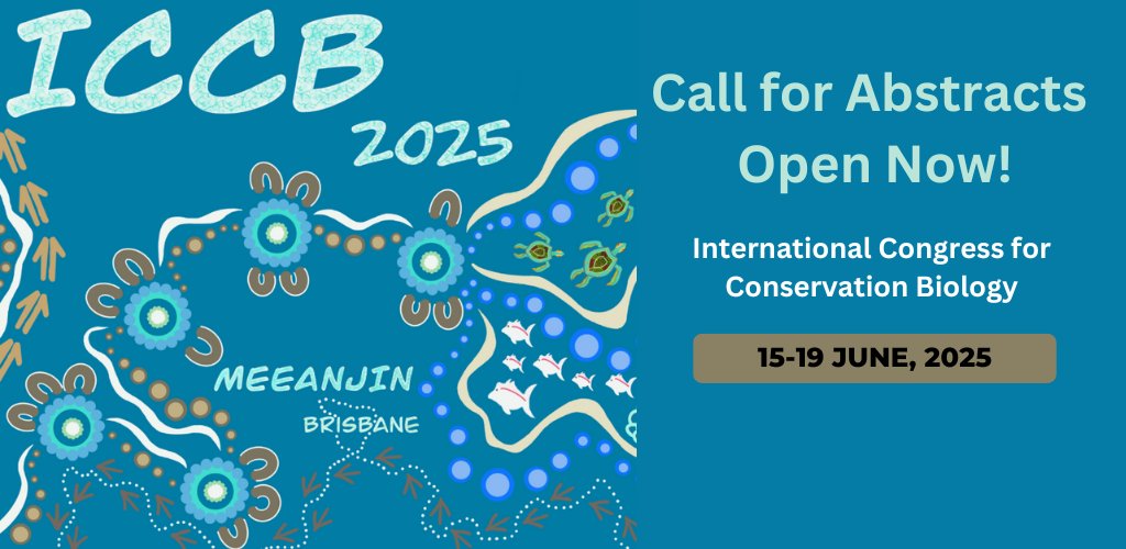 ✨The Call for Abstracts for #ICCB2025 is now open!✨
We’re excited to invite conservationists, scientists, and practitioners from around the world to share their research and insights in Meanjin/Brisbane, Australia in June. 
Learn more: conbio.org/mini-sites/icc…
#conservation