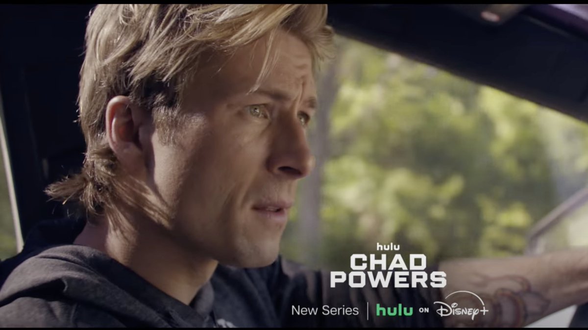 Variety's tweet photo. Glen Powell is "Chad Powers" in the first footage from his Hulu comedy series, which is set to debt in 2025. https://t.co/Lx7fcZLNUP https://t.co/e2fPjzyqNZ