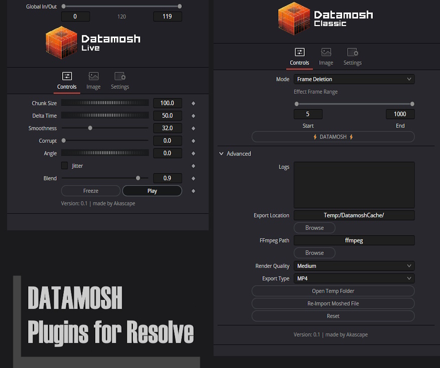 Akascape's tweet photo. First-ever datamosh plugin for DaVinci Resolve! https://t.co/kgNuR5L00H https://t.co/zVkYYybhza