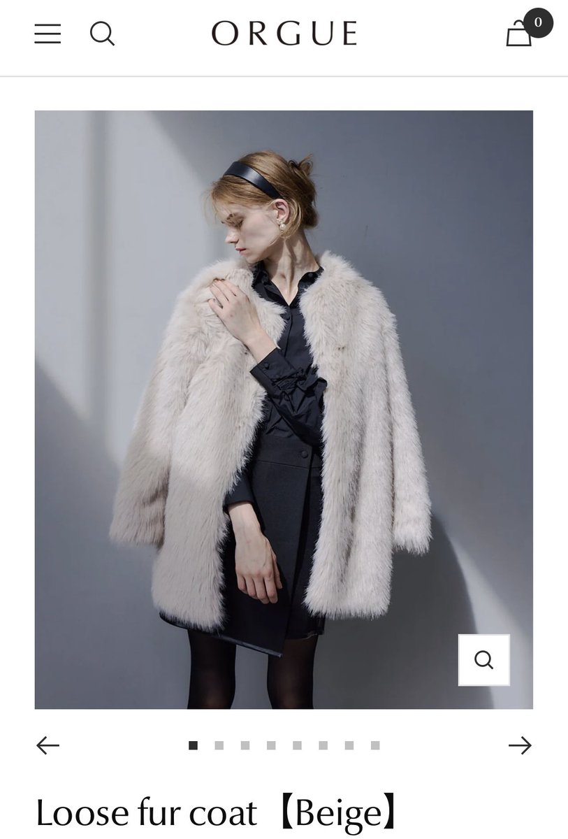 ファーコートはORGUEです！！びっくりするほど軽いのにあたたかいの！！！