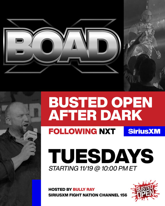 BustedOpenRadio's tweet photo. 🚨A NEW show launches next TUESDAY!🚨

#bustedopen247 is adding After Dark to a new night hosted by @bullyray5150!

We've now got these reaction shows: 

Mon w/ @THETOMMYDREAMER 
Tue &amp; Wed w/Bully

Who knows what could be next...👀👀👀 https://t.co/ueMkMTYNpt
