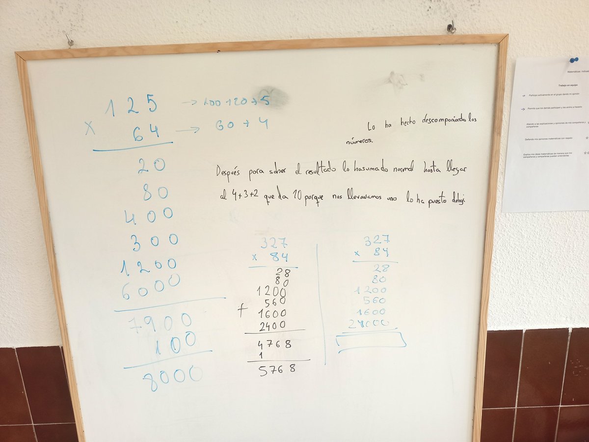 Dominbenito's tweet image. Observad cómo hago esta operación.
¿Cómo lo he hecho? 
¿Podéis hacer otra con el mismo procedimiento? 
¿Por qué funciona?
#Algoritmos 
#Matemáticas #Multiplicación