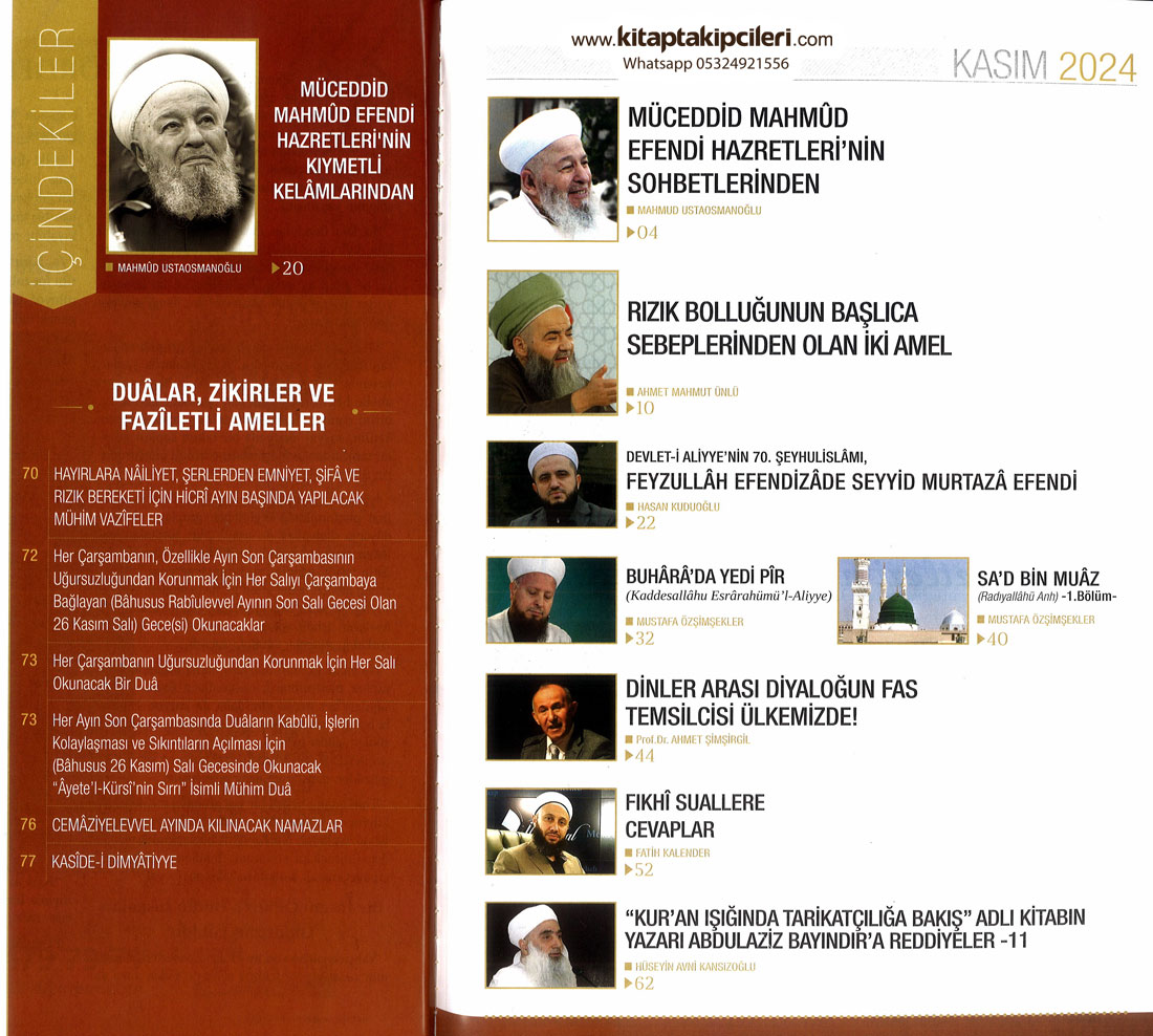 kitaptakip_'s tweet photo. Lalegül Dergisi KASIM 2024 Sayısı Cübbeli Ahmet Hoca Ahmet Mahmut Ünlü Duaları Faziletli Ameller Rızık Bolluğunun Sebepleri 3 Amel Kasidei Dimyatiyye Ve Dualar Diyalogcu Faslı Taha Abdurrahman Ve Mehmet Görmez İlişkisi Üzerine Ahmet Şimşirgil'in Yazısı https://t.co/ylnEJGS2TG https://t.co/nQyAySfuGP
