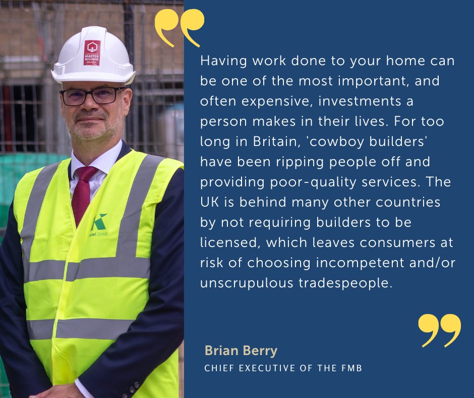 The FMB has welcomed new consumer guidance from the CMA highlighting the importance of using a trusted builder. 

Find out more here: lnkd.in/eRmMMSNu