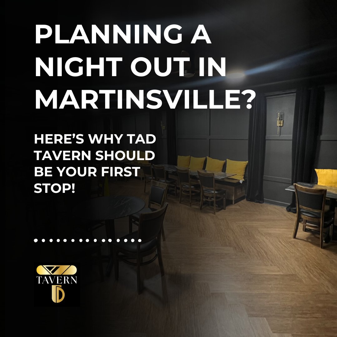 TadTavern's tweet photo. Planning a night out in Martinsville? Here's 5 reasons why TAD Tavern should be your first stop: https://t.co/l7xgFPFkqQ