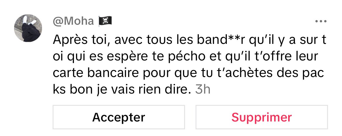les conséquences quand tu rep pas aux mecs en dm…