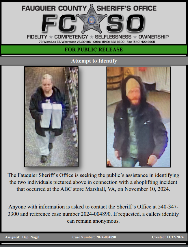 Fauquier County Sheriff's Office in Virginia tweet media