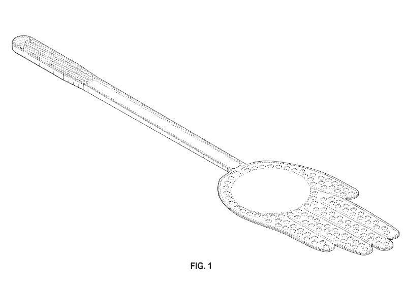 Today in design patents:

D1051285 issued for a slapping device. #DesignPatents