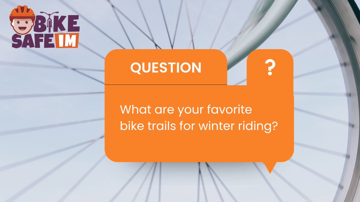 BikeSafeIM's tweet photo. Do you have a favorite winter bike trail? ❄️🚴‍♂️ Share your go-to spot for cold-weather riding! Let’s inspire some winter cycling adventures. 🌲 #BikeSafeIM

#WinterCycling #BikeTrails #CyclingCommunity https://t.co/IhHuc5vcSE