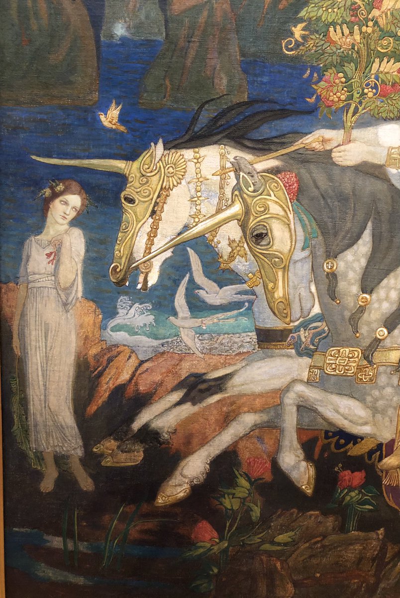 Glorious details from John Duncan’s The Riders of the Sidhe, 1911. In the McManus collection in Dundee