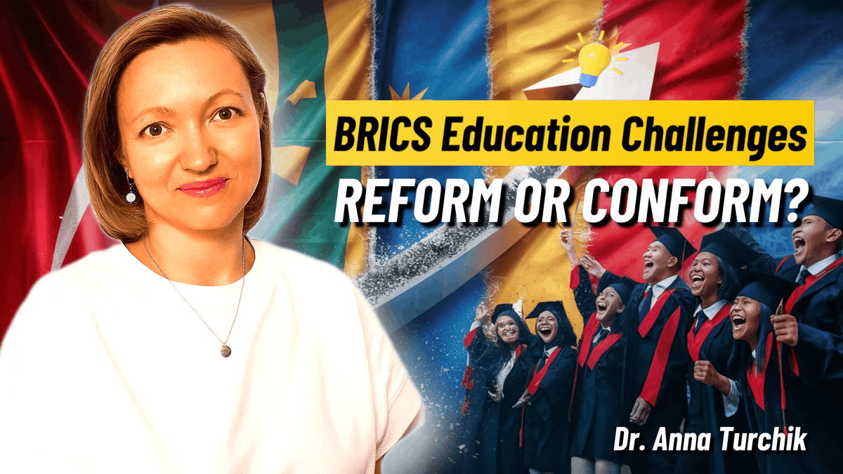 RealBRICSnews's tweet image. Is BRICS education preserving a culture or just turning us into numbers? 🌎

📚 Dr. Anna Turchik dives into the real impact of global reforms on learning. 

Watch now: youtu.be/RwQd9cMq3YQ

#BRICS #Education #GlobalReform #CultureVsStandardization