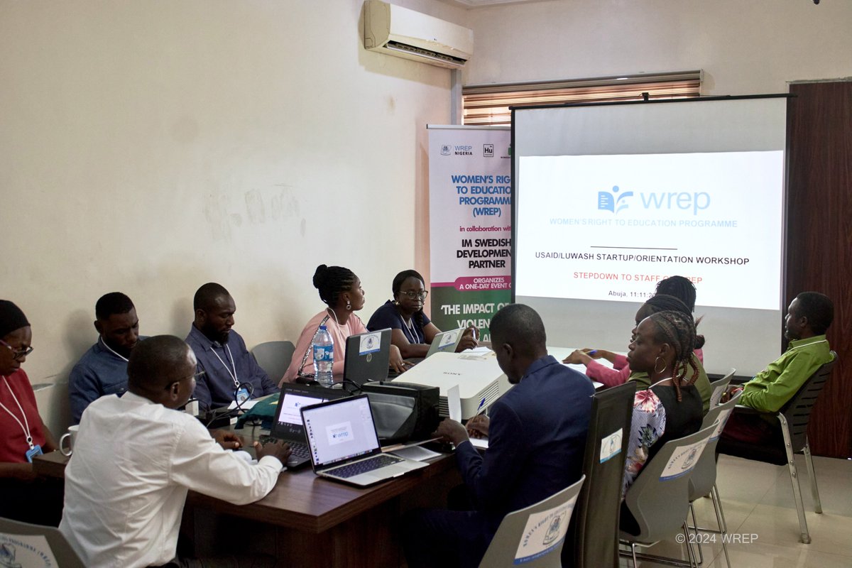 WREPNG's tweet photo. WREP took steps to imbibe the key learning from the USAID/Nigeria LUWASH start-up and orientation workshop by conducting step-down training for all her staff. Join us on this journey! #USAID #Chemonics #LUWASH #WREP #WASH #GenderEquality #GESI #Stepdown #Orientation https://t.co/eBcLHpz7Vs