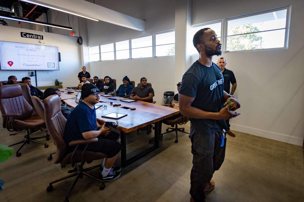Congrats to our first Model Z Vocational School grads! 🎉 
With @SoLaFoundation1, our pilot program offered technical training and OSHA certification for participants. 

Thank you WLCAC, Behr, Hilton Foundation, &amp; CCF for your support in this initiative!