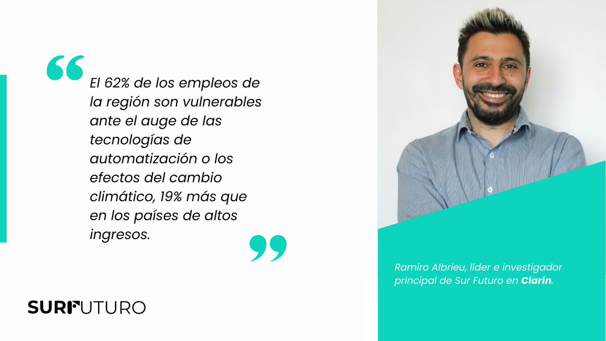<a href="/ralbrieu/">Ramiro Albrieu</a>  explica para <a href="/clarincom/">Clarín</a> algunos hallazgos de nuestro análisis sobre los empleos de futuro en América Latina y el Caribe.

Encuentra aquí el artículo completo 👉  bit.ly/3O6qazM