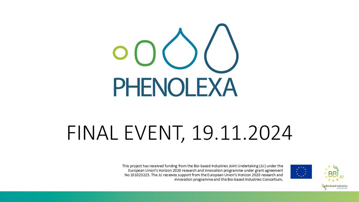 PHENOLEXA CBE-JU | H2020 Project tweet media