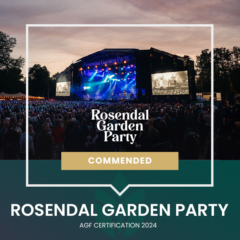 📢 CONGRATULATIONS to Rosendal Garden Party!

AGF is delighted to announce that Rosendal Garden Party has been successfully certified as a ‘Greener Festival 2024 - Commended!’ 🌿

Discover what led to this achievement here: instagram.com/p/DCRois9thM7/…

#AGFcertification #eventprof