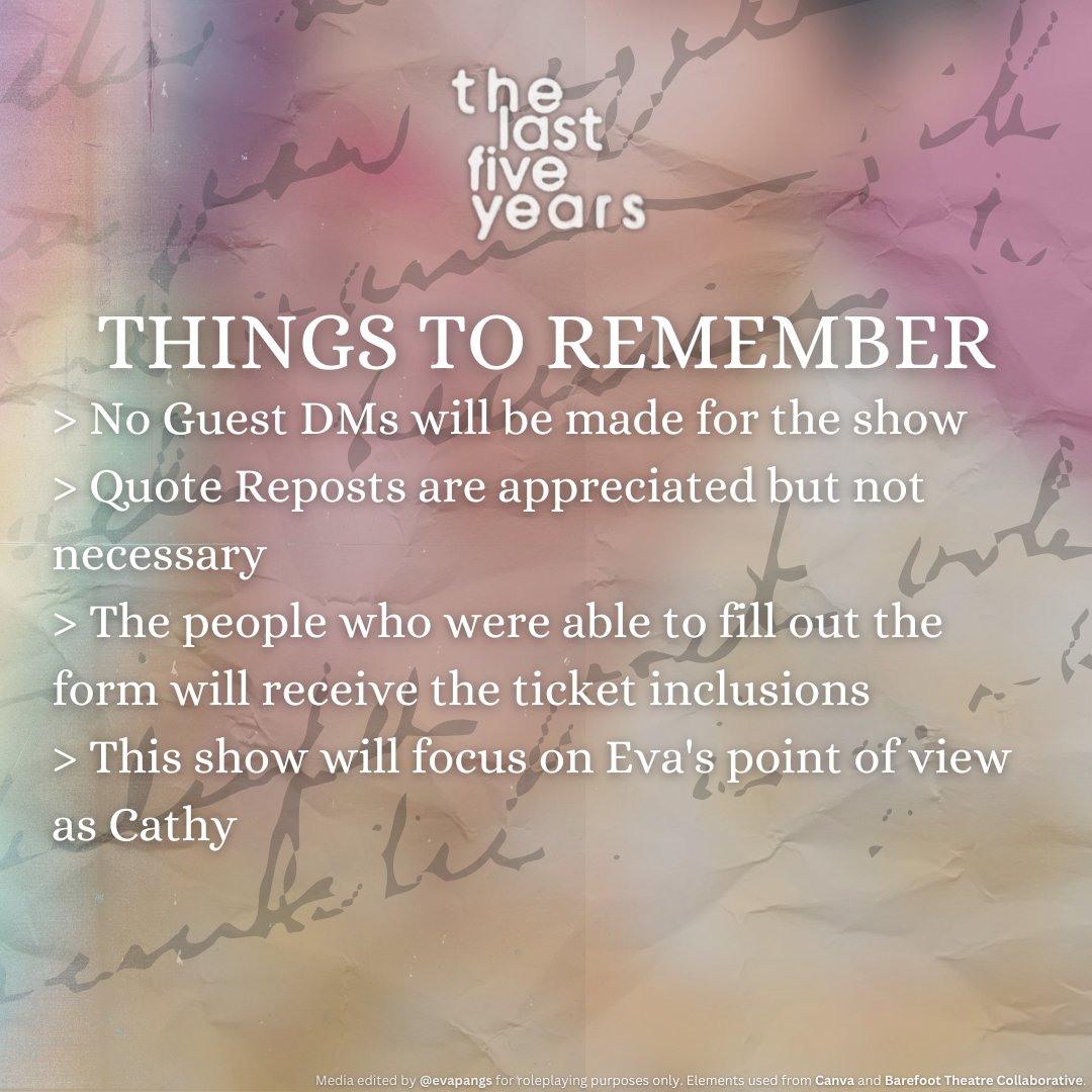 evapangs's tweet photo. Check the synopsis and things to remember for the show this Saturday!

Get your tissues ready and see you at the theatre!
#BTC_TL5Y
#TL5Y_EP https://t.co/ojXFMf7ut4