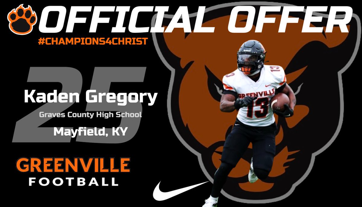 Kaden Gregory (@kadengregory9) on Twitter photo After a great conversation with <a href="/jjwakka/">Coach Justin Walker</a> I am blessed to receive my second offer to play college football. <a href="/VisionQb/">QB Vision</a> <a href="/lancegregory1/">lance gregory</a> <a href="/coach_debo/">Coach_Debo</a> <a href="/gravesfootball/">Graves County Football</a> After a great conversation with <a href="/jjwakka/">Coach Justin Walker</a> I am blessed to receive my second offer to play college football. <a href="/VisionQb/">QB Vision</a> <a href="/lancegregory1/">lance gregory</a> <a href="/coach_debo/">Coach_Debo</a> <a href="/gravesfootball/">Graves County Football</a>