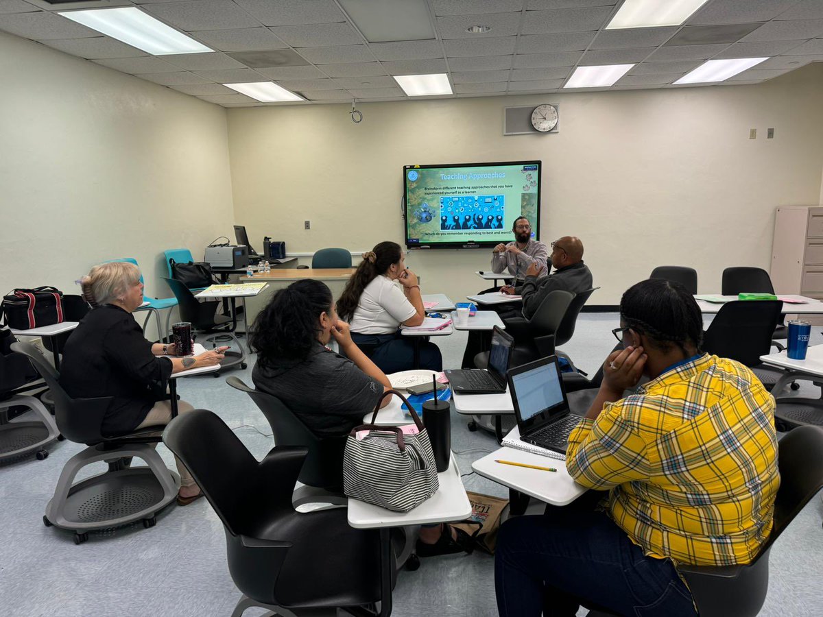 MDCPSSci's tweet photo. Our middle school science 𧬠teachers @MDCPSNorth ICADS are interacting with our Carbon Cycle Stations while discussing learning styles.
#EnhancingK12ScienceMDCPS
@AileenVega123 @WendyForteza @DaneMDCPS @NestorEMarcia @MDCPSSTEAM @MDCPSAcademics @LulyTeach123 @Rivera9628 https://t.co/1RpxtVx0cW