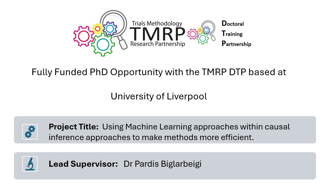 MRC-NIHR Trials Methodology Research Partnership (@mrcnihrtmrp) on Twitter photo Another exciting fully funded PhD in trials methodology with our <a href="/MRCTMRPDTP/">MRC TMRP DTP</a> See findaphd.com/phds/project/u… for more information. Closing date 13 Jan 2025. Another exciting fully funded PhD in trials methodology with our <a href="/MRCTMRPDTP/">MRC TMRP DTP</a> See findaphd.com/phds/project/u… for more information. Closing date 13 Jan 2025.