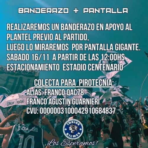 Indios Kilmes Oficial tweet media