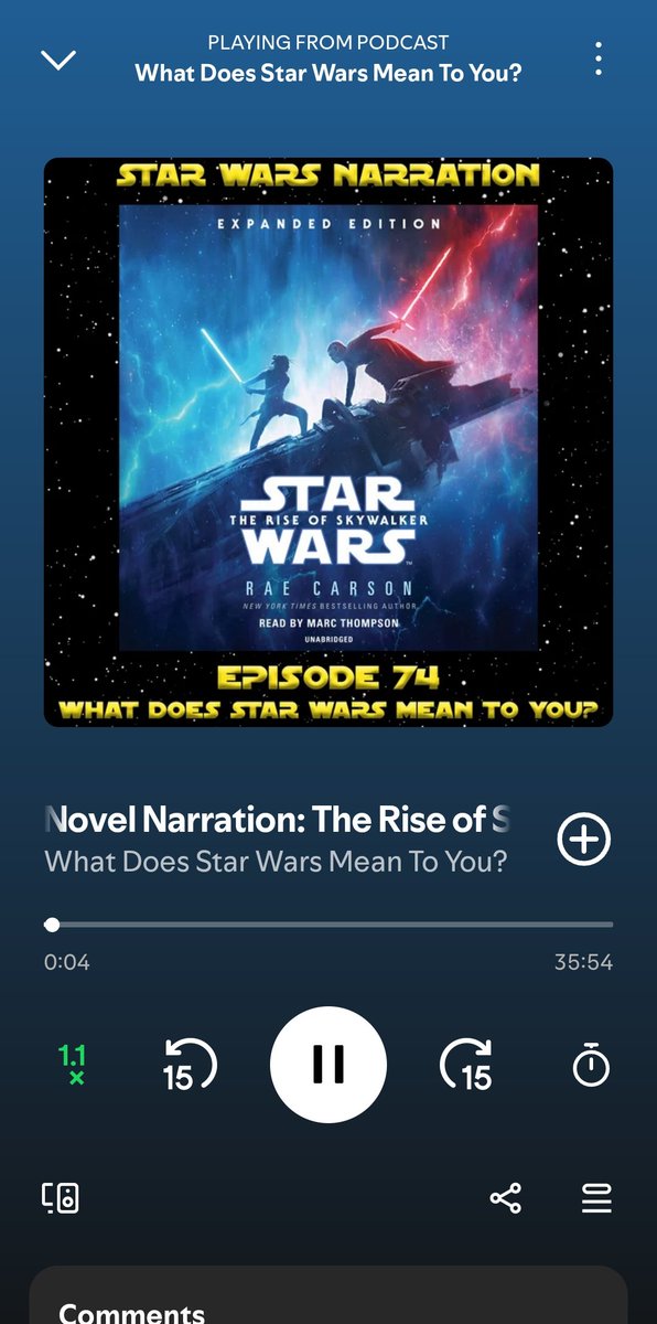 TJRBaldo's tweet photo. Great topic on audiobooks or reading @StarWarsMean2U with Dave @SuperDaveAwesum and Elora @cosmicantlers93 https://t.co/kwzAd3tYHk
