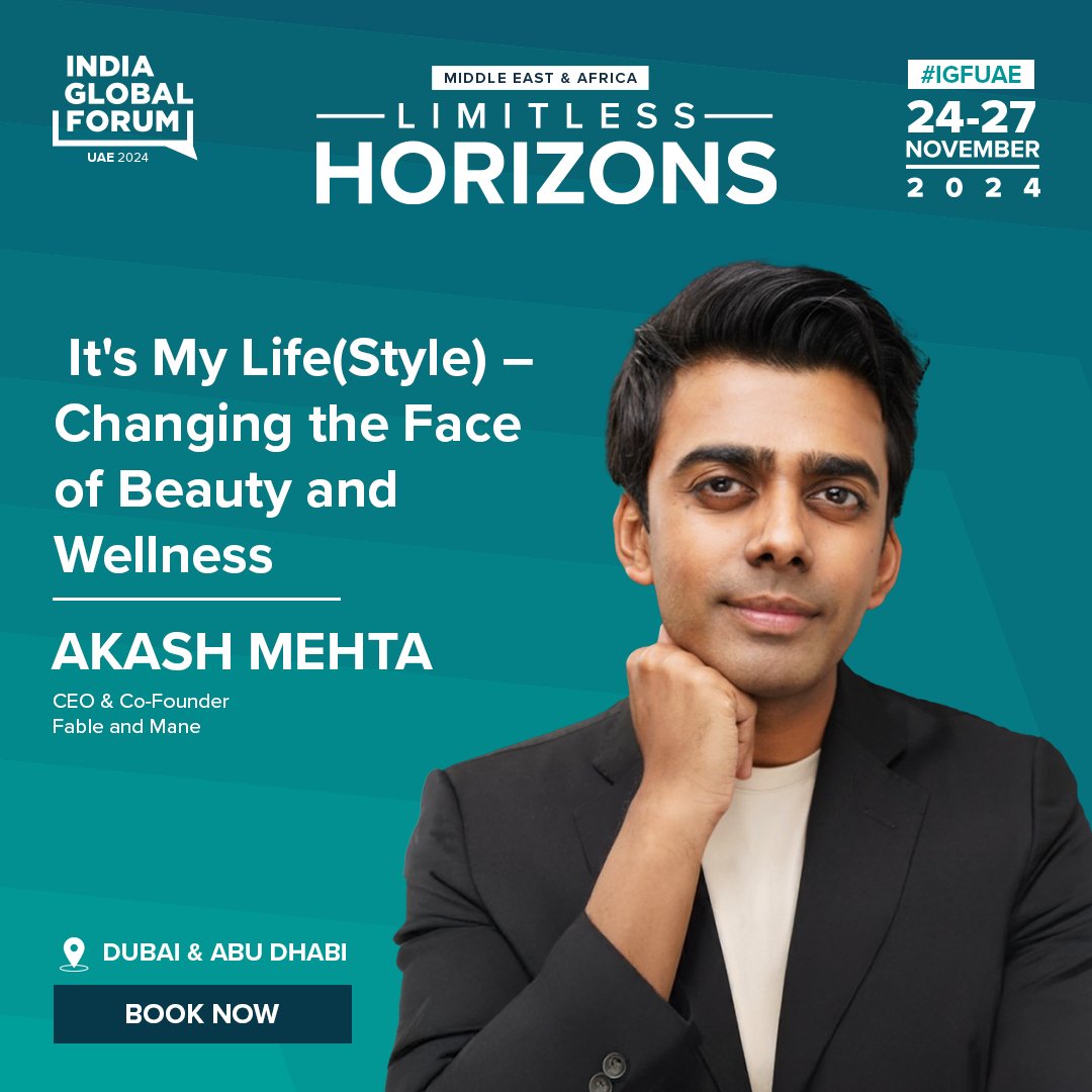 IGFupdates's tweet photo. The beauty and luxury industries are experiencing a powerful shift—no longer defined solely by Western standards, but by a rich tapestry of non-Western voices redefining beauty and self-care.

Led by Akash Mehta (@mehta_a), CEO and Co-founder of Fable & Mane, “Remaking the Face of Luxury” will explore transformative societal trends, a push for inclusivity, and the balance between heritage and innovation. 

Discover how these leaders are unlocking the secrets to holistic success in beauty.

🔗 Book Now: https://t.co/YJzWnyUsv0

#IGFUAE #LuxuryIndustry #BeautyStandards #Inclusivity #Innovation  #AkashMehta #FableandMane #IndiaGlobalForum @manojladwa