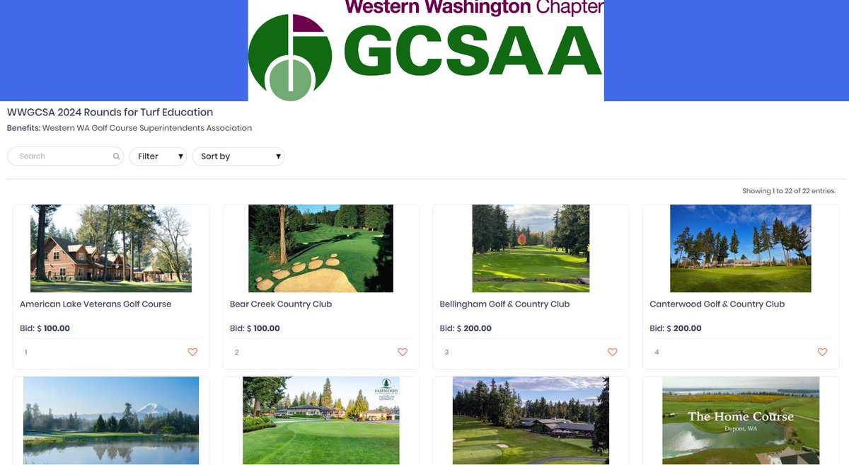 Our annual Rounds for Turf Education Auction has kicked off! Members please share the link to anyone who would be intersted in bidding on rounds! 

charityauctionstoday.com/bid/13940#item…