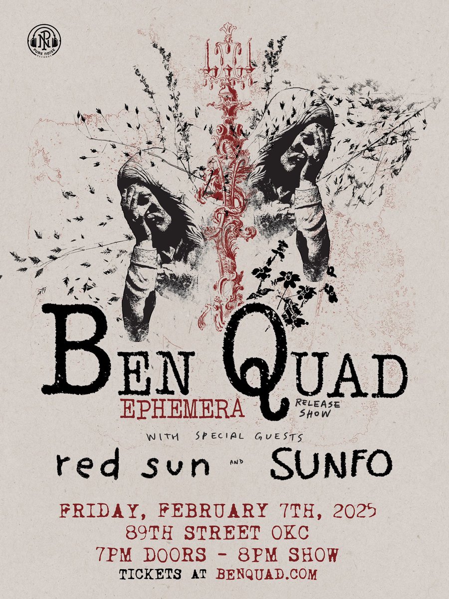 One night only. Ephemera EP Release show. Playing the record in its entirety + all the hits.

Joined by some of OKC’s finest <a href="/redsun405/">red sun (a band from okc)</a> + <a href="/sunfobandok/">SUNFO</a>
Tickets on sale Friday at noon CST.