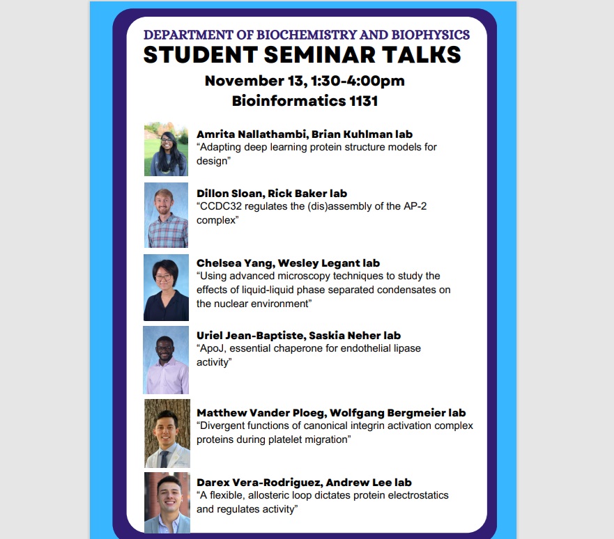 UNC Biochemistry and Biophysics department tweet media