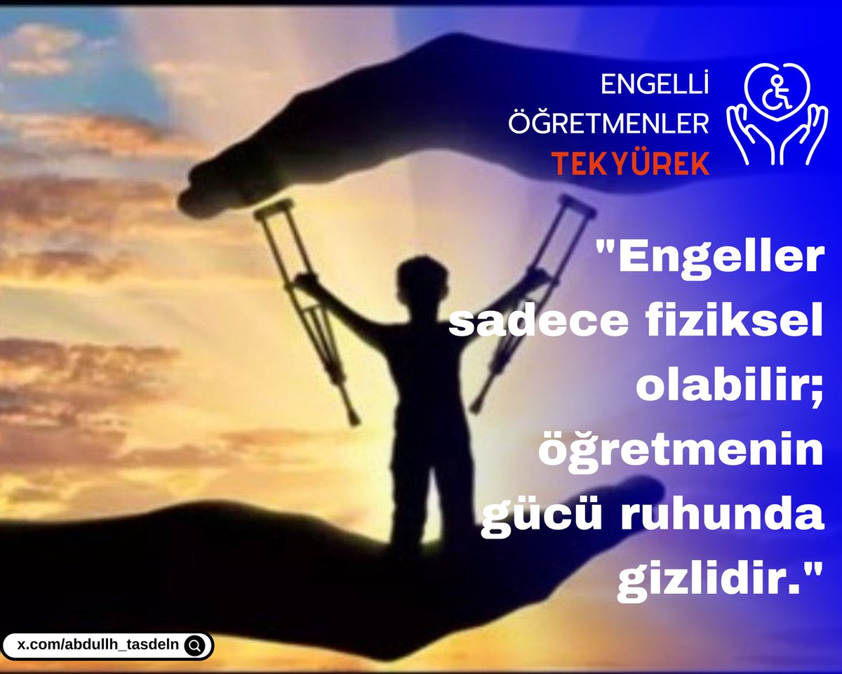 dikab_ogrt's tweet photo. @RTErdogan Engelli öğretmenlerin sınıfa getirdiği farklı perspektifler, öğrenme deneyimini zenginleştirir.
@RTErdogan ...
@dbdevletbahceli
@Yusuf__Tekin 
@MahinurOzdemir
@memetsimsek
@tcmeb 
@HMBakanligi
@tcailesosyal ....
#EngelliÖğretmenleriGörün https://t.co/RJxf06M6v5
