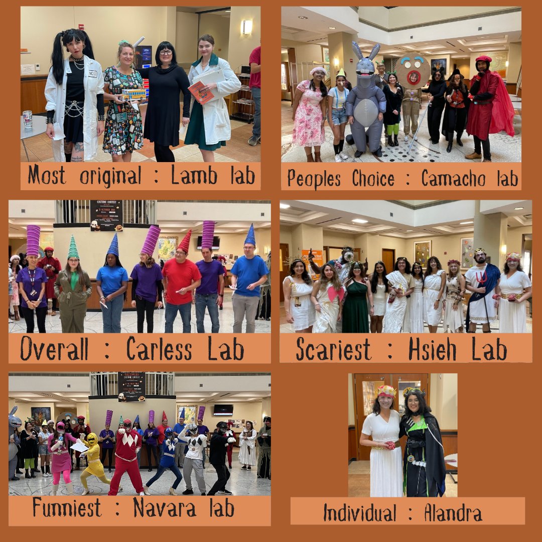 UTSANeuroDevRe1's tweet image. The COS community had an awesome time at the COS/NDRB Annual Halloween Costume Contest! Congratulations to all of our winners!