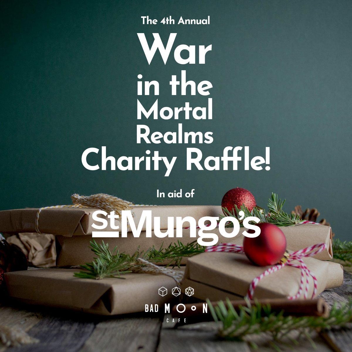 Our annual christmas raffle, in aid of <a href="/StMungos/">St Mungo's</a> , is now live! <a href="/BadMoonCafe2/">BadMoonCafe</a> have donated a pile of prizes already! Grab your ticket here - tinyurl.com/4ztdnzvd - and if you have any kits to donate, please let me know - we'd welcome any new in box kits! #warhammercommunity