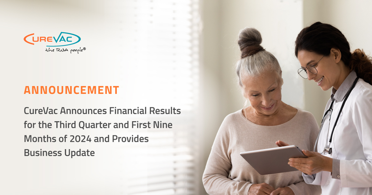 Today CureVac announced financial results for the third quarter and first nine months of 2024 as well as shared business updates, including details on the next indications we’re pursuing in both oncology and infectious disease.

Press release: curevac.com/en/curevac-ann…