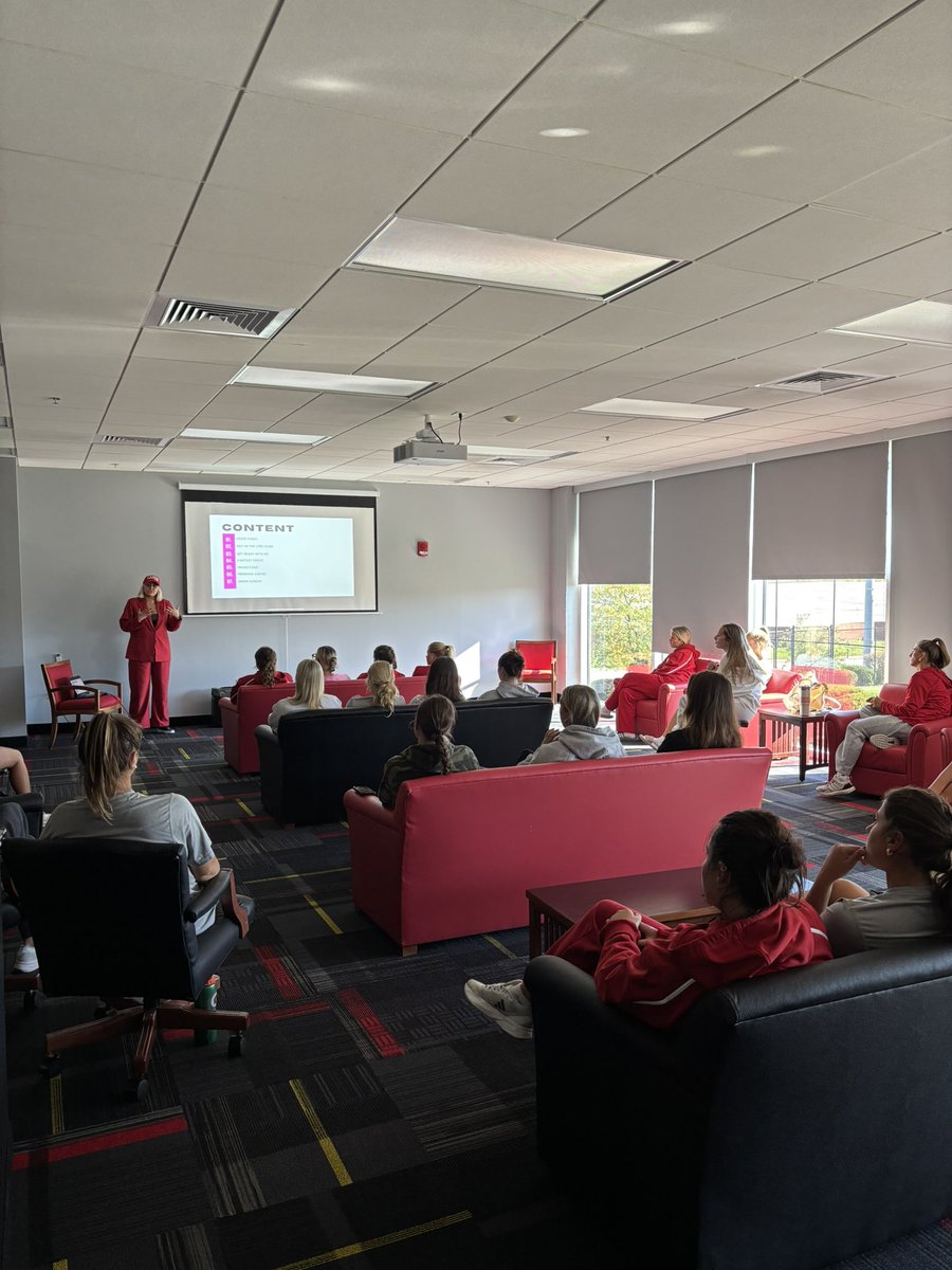 Yesterday, Cardinal student-athletes learned the power of personal branding and social media partnerships. Huge thank you to <a href="/sambgreen/">Sam Green</a> for sharing insights to help our athletes excel beyond the game! #GoCards