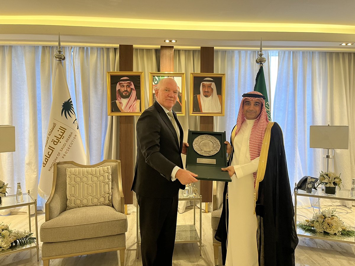 Thank you, deputy <a href="/ppgovsa/">النيابة العامة</a>, H.E. Sheikh Fahd Al Rshoud for the insightful discussion on the judicial &amp; justice systems in 🇸🇦 and the 🇳🇱 and on the role of the Public Prosecutor’s Office therein in both countries. We look forward to continu our knowledge exchange.