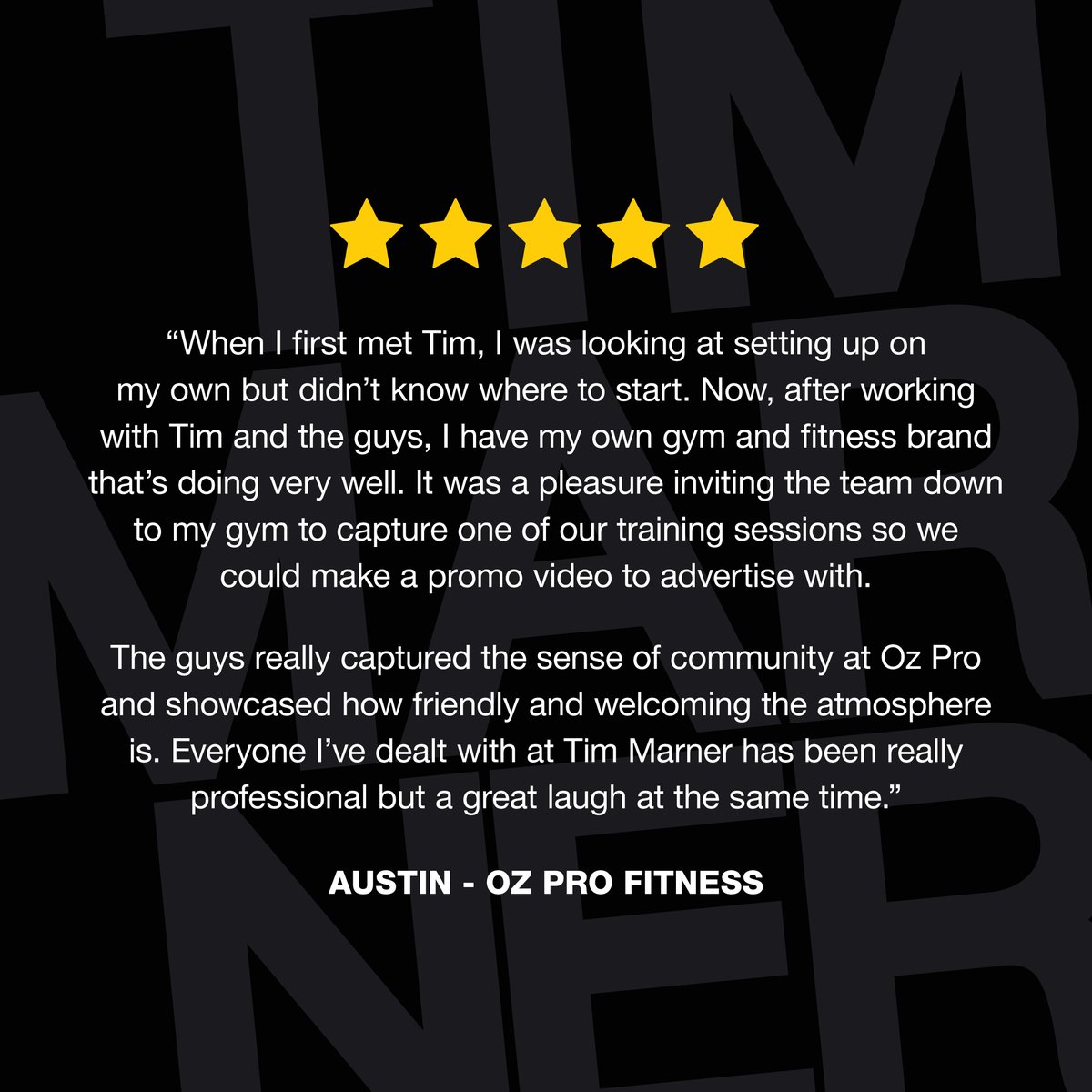 Thanks Austin for your review, we're glad we could capture the essence of your brand and bring your vision to life. Keep smashing it! Here's to more success ahead 💪🏻

#Branding #Photography #FitnessBrand #Rebrand #BrandIdentity #GymBrand #SportsBrand #PowerOfBranding