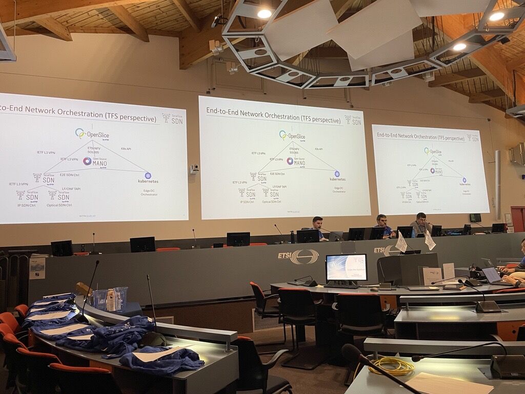 TeraFlowSDN (@teraflowsdn) on Twitter photo A big thanks to <a href="/rvilalta/">Ricard Vilalta</a>, <a href="/ETSI_STANDARDS/">ETSI</a> #TFS Chair! Who kicks-off the 5th #TFS #hackfest at the #SNS4SNS conference, explaining how <a href="/ETSI_STANDARDS/">ETSI</a> #SDG TeraFlowSDN, <a href="/OpensliceOSS/">OpenSlice</a> and <a href="/OpenSourceMANO/">OSM - OpenSourceMANO</a> relate each other to achieve end-to-end Network Orchestration! A big thanks to <a href="/rvilalta/">Ricard Vilalta</a>, <a href="/ETSI_STANDARDS/">ETSI</a> #TFS Chair! Who kicks-off the 5th #TFS #hackfest at the #SNS4SNS conference, explaining how <a href="/ETSI_STANDARDS/">ETSI</a> #SDG TeraFlowSDN, <a href="/OpensliceOSS/">OpenSlice</a> and <a href="/OpenSourceMANO/">OSM - OpenSourceMANO</a> relate each other to achieve end-to-end Network Orchestration!