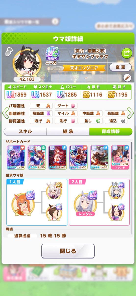 HORO_UMA's tweet photo. @AmuUma_1101 参考になれるほどガチ育成してないのですがどうぞ【普段因子勢の為】 https://t.co/6LCTZVoABV